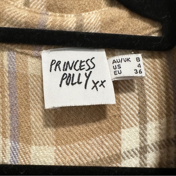 PRINCESS POLLY tan flannel - Picture 4 of 5